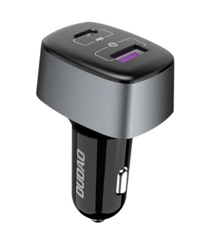 Dudao Fast Charging USB Car Charger with USB-A and USB-C PD 60W